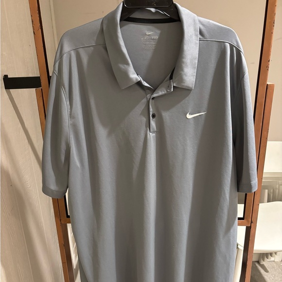 Nike Other - Nike grey Dri-Fit polo shirt size 3XLT. Short sleeve. Embroidered swoosh.